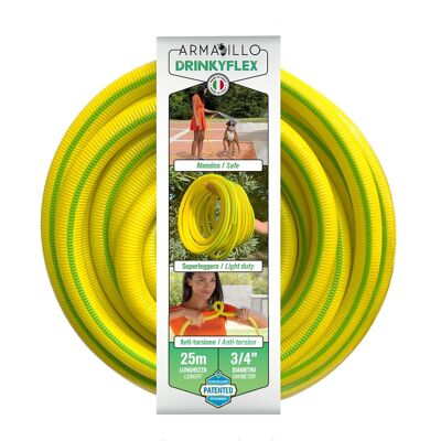 Super-light garden hose 25 meters 3/4", patented anti-knot and anti-twist