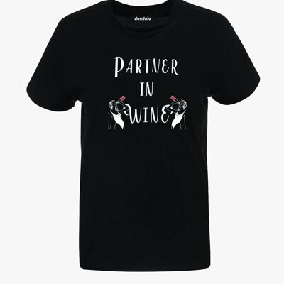 T-Shirt "Partners in Wine"__XS / Nero