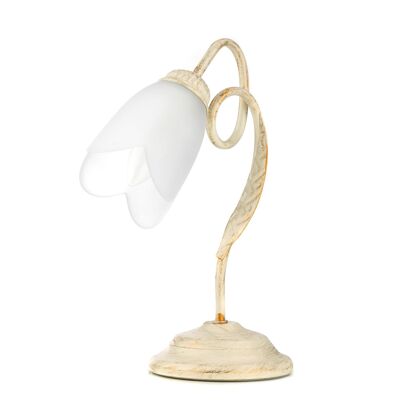 Double Round Ivory Lamp
