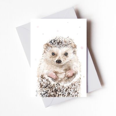 Hedgehog Portrait - Greeting Card