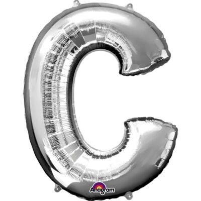 Buchstabe „C“ Silberner Ballon