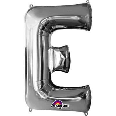 Ballon Lettre "E" Argent