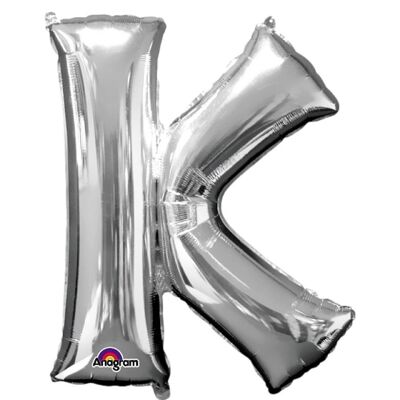 Buchstabe „K“ Silberner Ballon