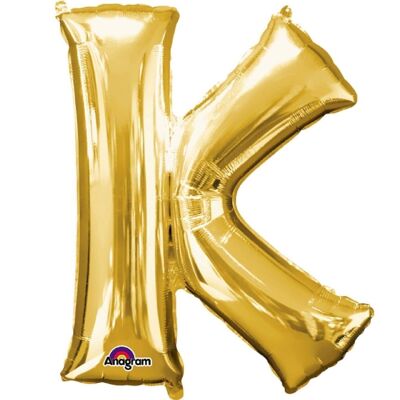 Gold Letter “K” Balloon