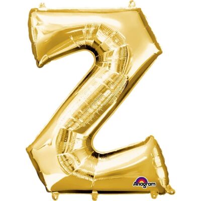 Gold Letter “Z” Balloon