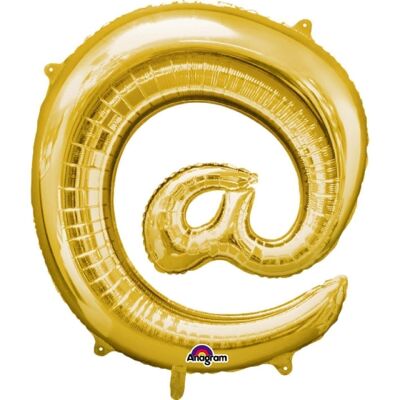 Gold “@” Symbol Balloon