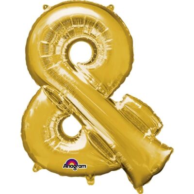 Gold “&” Symbol Balloon