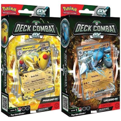 Kit de inicio de Pokémon Battle Deck EX Lucario y Pharamp