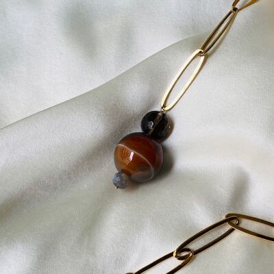 Collana con catena Orsay e agata (CCHPA9)