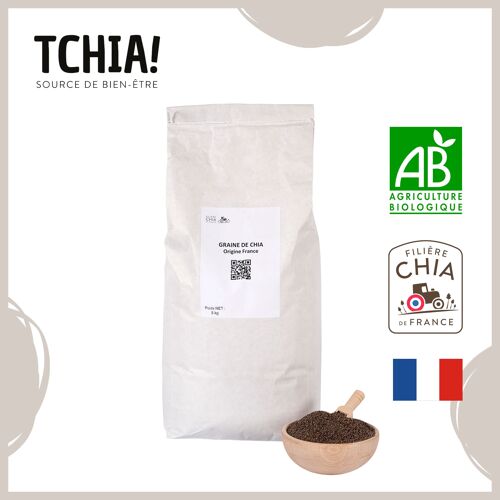 Graines de chia BIO 5kg Vrac - Filière Chia de France