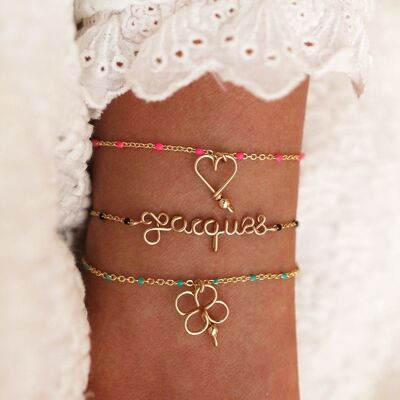 Preciosa pulsera de colores del rosario