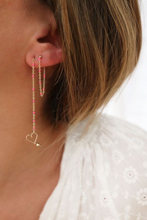 Boucle d'oreille rosary colors