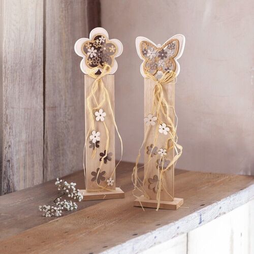 colonnes papillon fleur