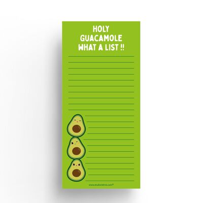 To do block Avocado Holy Guacamole what a list! notepad