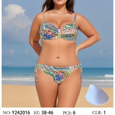 Bedruckter Bandeau-Bikini