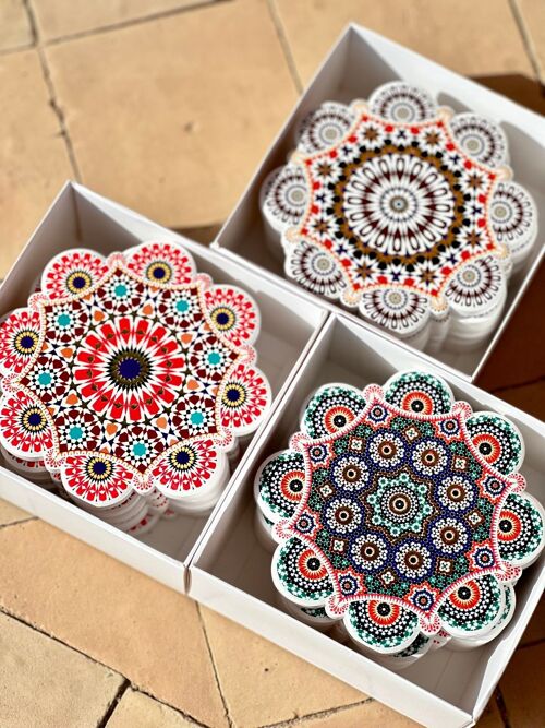 Set of 6 Ceramic COASTERS - MELLAH