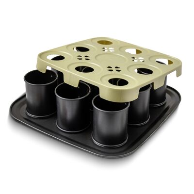 Zenker Bake Click and Go 9 stampi per torta individuali con coperchio