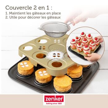 Moule à gâteaux individuels 9 empreintes avec couvercle Zenker Bake Click and Go 5