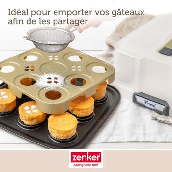 Moule à gâteaux individuels 9 empreintes avec couvercle Zenker Bake Click and Go 7