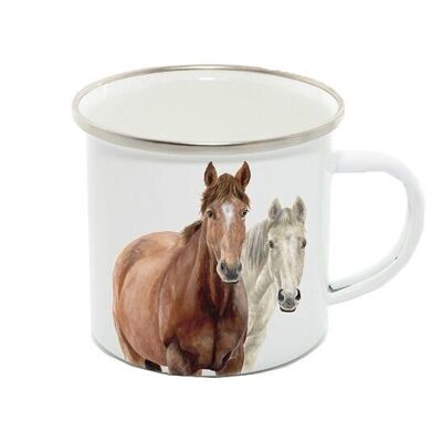 Enamel Mug 12oz, Horses, Ash & Star