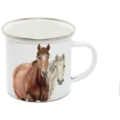 Enamel Mug 12oz, Horses, Ash & Star