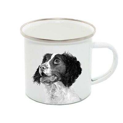 Emaille-Tasse 12oz, Springer Spaniel, Barnaby