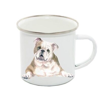 Tasse émaillée 12oz, Bouledogue, Benji