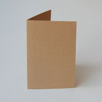 50 brown recycled folding cards DIN A6