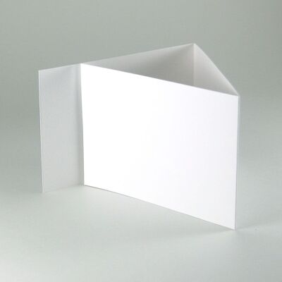 10 white recycled cards with a DIN A6 fold
