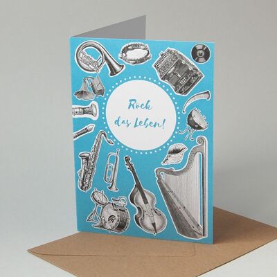 10 recycled cards with envelopes: Rock life!