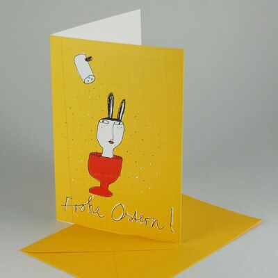 Happy Easter! - funny Easter card with colored envelope