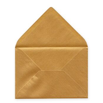Bonne chance, beaucoup de bénédictions ! - carte de voeux grise avec enveloppe dorée 3