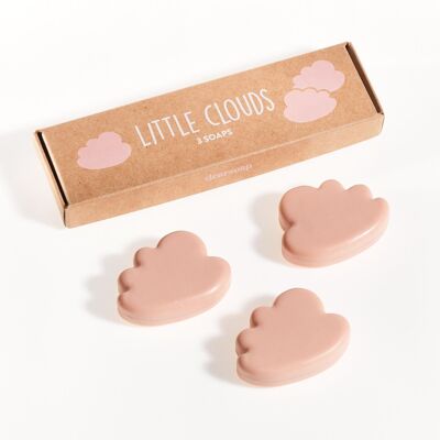 Little Clouds - 3 guest soaps, rose colored