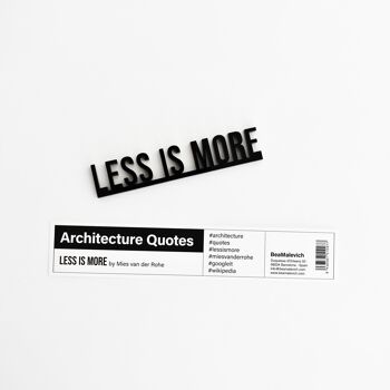 Citations d'architecture - Moins c'est plus 10