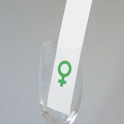 decoración de mesa verde para mujer (símbolo de Venus)