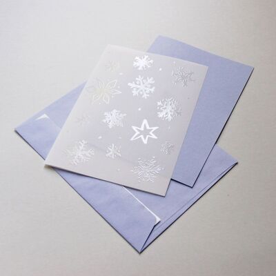 10 tarjetas navideñas grandes con sobres y papel insertado.