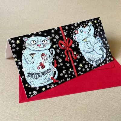Joyeuses Fêtes - 10 cartes avec enveloppes rouges