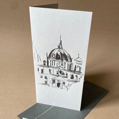 5 cartes de sympathie avec enveloppes gris foncé