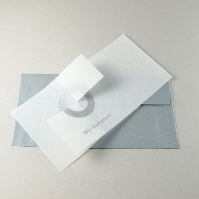 10 wedding invitations with envelopes: We're getting married!