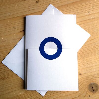 10 partecipazioni di nozze con design stampato in blu con busta