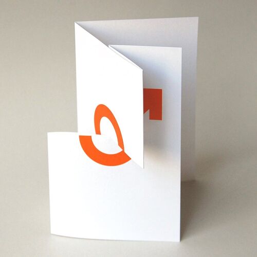 10 orange gedruckte Design-Hochzeitskarten mit Umschlägen