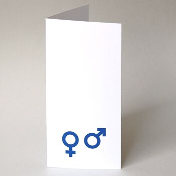 10 cartes de mariage : symboles pour mari et femme (imprimé bleu) 1