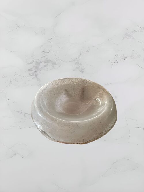 Centrotavola Tammaro Home|Design Bianco con Inserti Oro a Forma di Medusa in Vetro