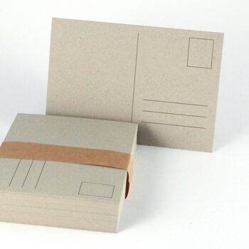 50 cartes postales recyclées gris sable DIN A6 avec champ d'adresse 1