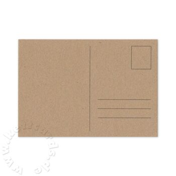 50 cartes postales recyclées marron DIN A6 avec champ d'adresse 2