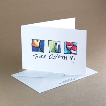 10 cartes de Pâques recyclées avec enveloppes : Joyeuses Pâques !!! 1