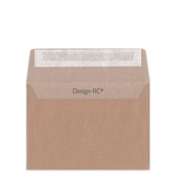 bonheur - carte de voeux recyclée avec enveloppe recyclée marron 3