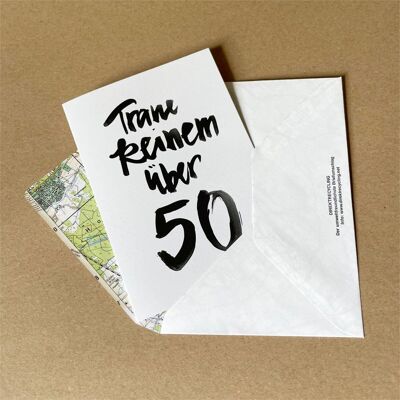 10 cartes recyclées amusantes avec enveloppes : Ne faites confiance à personne de plus de 50 ans