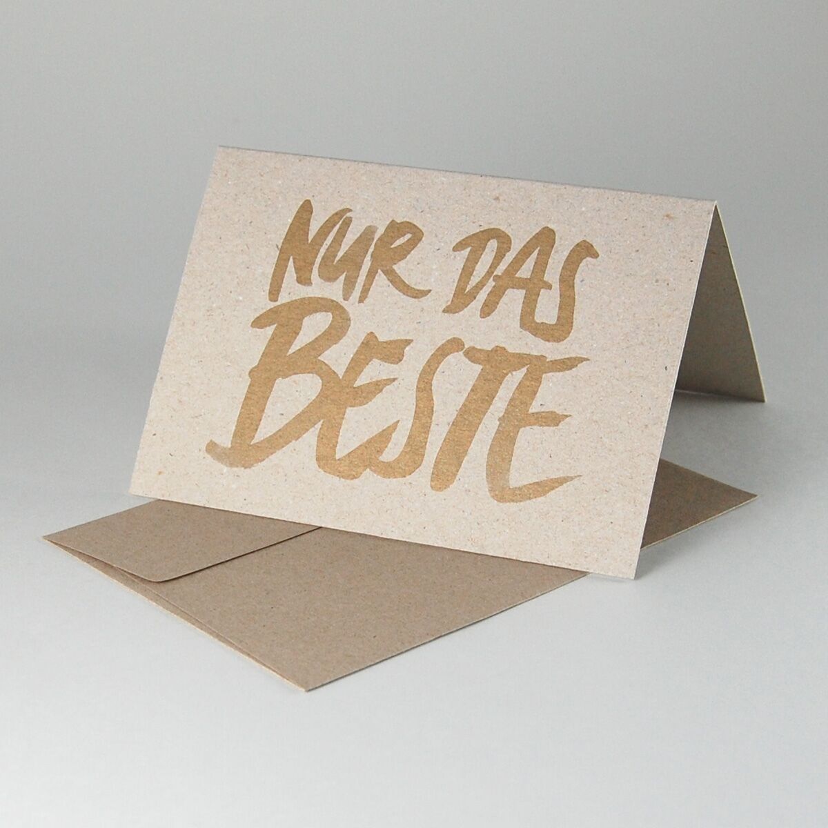 10er Set Recyclingkarten mit Umschlägen, für Glückwünsche und Gutscheine