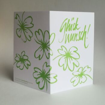 Toutes nos félicitations! - Carte de vœux recyclée avec enveloppe verte 2